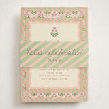 "Botanical maximalism" - Baby Shower Insert Cards in Poppy by Creo Study - With Bellyband