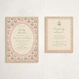 "Botanical maximalism" - Baby Shower Insert Cards in Poppy by Creo Study - With Invitation