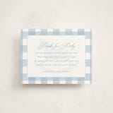 "Classic Gingham" - Baby Shower Insert Cards in Sky by Melinda Denison - Front