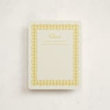 "Scalloped Gingham" - Baby Shower Insert Cards in Lemonade by Brianne Larsen - Front