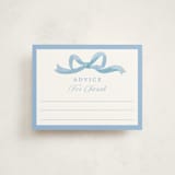 "Painted Bow" - Baby Shower Insert Cards in Sky by Teju Reval - Front