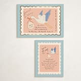 "Stamp" - Baby Shower Insert Cards in Sky by Elly - With Invitation