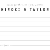 "Modern Advice for Parents" - Baby Shower Insert Cards in Baby Powder by Minted - Close up