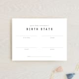 "Modern Baby Predictions" - Baby Shower Insert Cards in Baby Powder by Minted - Front