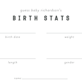 "Modern Baby Predictions" - Baby Shower Insert Cards in Baby Powder by Minted - Close up