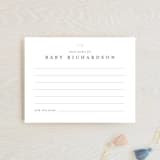 "Classic Wishes for Baby" - Baby Shower Insert Cards in Baby Powder by Minted - Front