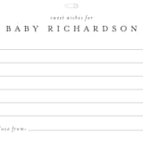"Classic Wishes for Baby" - Baby Shower Insert Cards in Baby Powder by Minted - Close up