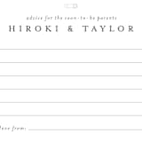 "Classic Advice for Parents" - Baby Shower Insert Cards in Baby Powder by Minted - Close up