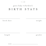 "Classic Baby Predictions" - Baby Shower Insert Cards in Baby Powder by Minted - Close up
