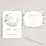 "Eucalypta" - Baby Shower Insert Cards in Lilypad by Petra Kern - With Invitation