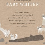 "Woodland's welcome" - Baby Shower Insert Cards in Kraft by Jennifer Wick - Close up