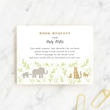 "Savannah animals" - Baby Shower Insert Cards in Sage by Jennifer Wick - Front