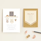 "scandi boho" - Baby Shower Insert Cards in Terracotta by Itsy Belle Studio - With Invitation