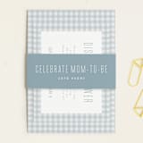 "Charming" - Baby Shower Insert Cards in Sky by Lea Delaveris - With Belly Band