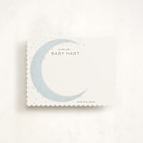 "Simple Moon" - Baby Shower Insert Cards in Mist by Everett Paper Goods - Front