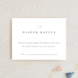"Classic Diaper Raffle" - Baby Shower Insert Cards in Baby Powder by Minted - Front