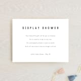 "Modern Display Shower" - Baby Shower Insert Cards in Baby Powder by Minted - Front