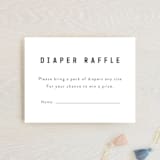 "Modern Diaper Raffle" - Baby Shower Insert Cards in Baby Powder by Minted - Front