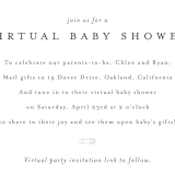 "Virtual Baby Shower" - Baby Shower Insert Cards in Baby Powder by Minted - Close up
