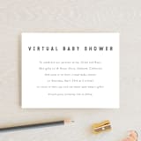 "Modern Virtual Baby Shower" - Baby Shower Insert Cards in Baby Powder by Minted - Front