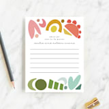 "Rainbow Shapes" - Baby Shower Insert Cards in Rainbow by Morgan Kendall - Front