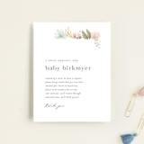 "Blooming Brunch" - Baby Shower Insert Cards in Rose by Ashley DeMeyere - Front