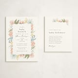 "Blooming Brunch" - Baby Shower Insert Cards in Rose by Ashley DeMeyere - With Invitation