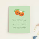 "Two Little Cute" - Baby Shower Insert Cards in Pumpkin by Itsy Belle Studio - Front