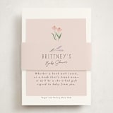 "She's a Wildflower" - Baby Shower Insert Cards in Pastel by Itsy Belle Studio - With Bellyband