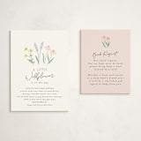 "She's a Wildflower" - Baby Shower Insert Cards in Pastel by Itsy Belle Studio - With Invitation