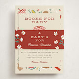 "Baby-Q" - Baby Shower Insert Cards in Ketchup by Jamie Alexander - With Bellyband