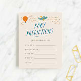"Adventure Begins" - Baby Shower Insert Cards in Blue Jay by Creo Study - Front
