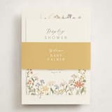 "Meadow flowers" - Baby Shower Insert Cards in Vanilla by Jennifer Wick - With Bellyband