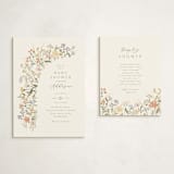 "Meadow flowers" - Baby Shower Insert Cards in Vanilla by Jennifer Wick - With Invitation