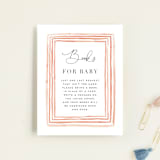 "Painted Frame" - Baby Shower Insert Cards in Peony by Erica Krystek - Front