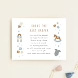 "Toys" - Baby Shower Insert Cards in Powder Blue by JeAnna Casper - Front