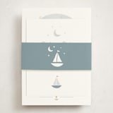 "Set Sail" - Baby Shower Insert Cards in Pond by Jen Tips - With Bellyband