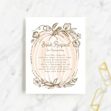 "Little Pumpkin" - Baby Shower Insert Cards in Peach by Paper Sun Studio - Front