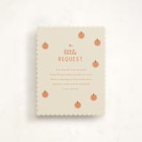 "A Little Pumpkin" - Baby Shower Insert Cards in Pumpkin by Baumbirdy - Front