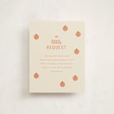 "A Little Pumpkin" - Baby Shower Insert Cards in Pumpkin by Baumbirdy - Front