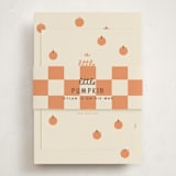 "A Little Pumpkin" - Baby Shower Insert Cards in Pumpkin by Baumbirdy - With Bellyband