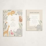 "Safari Dreams" - Baby Shower Insert Cards in Sunshine by Teju Reval - With Invitation
