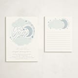 "Over the Moon" - Baby Shower Insert Cards in Celestial by Joanna Griffin - With Invitation