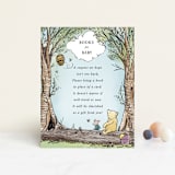 "Disney's Winnie the Pooh in the Wood" - Baby Shower Insert Cards in Sky by Becky Nimoy - Front