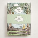 "Disney's Winnie the Pooh in the Wood" - Baby Shower Insert Cards in Sky by Becky Nimoy - With Bellyband