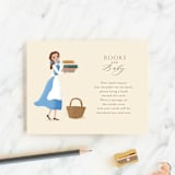 "Disney's Belle's books" - Baby Shower Insert Cards in Hicory by Jennifer Wick - Front