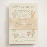 "Vintage woodland" - Baby Shower Insert Cards in Ginger by Creo Study - With Bellyband