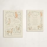 "Vintage woodland" - Baby Shower Insert Cards in Ginger by Creo Study - With Invitation
