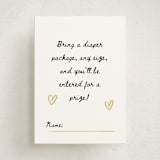 "Golden Flowers" - Baby Shower Mini Insert Cards in Cloud by Ani Somi - Front
