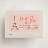 "Paris Postcard" - Baby Shower Mini Insert Cards in Petal by Karidy Walker - Front